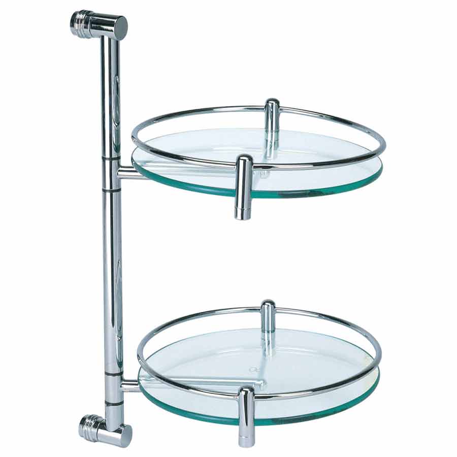 Glass Shelf Double Round Shape