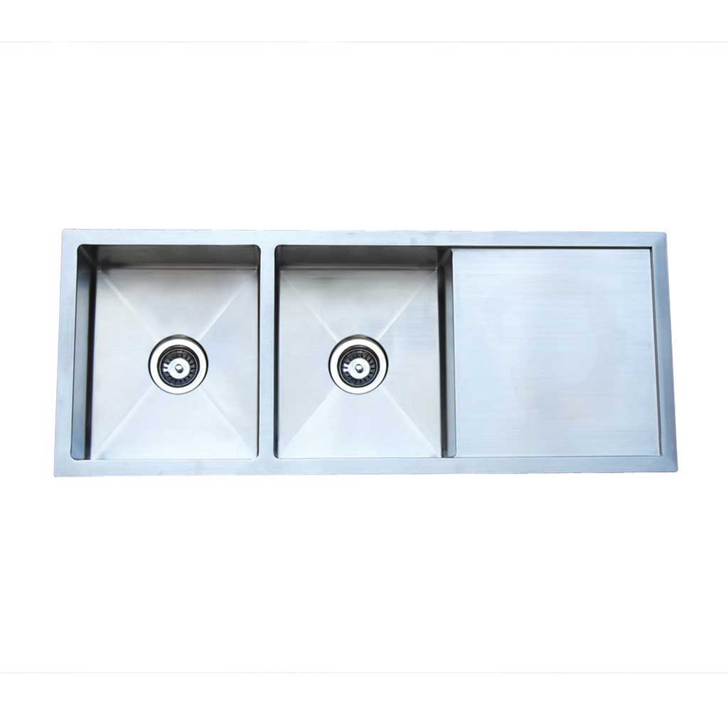 SS Sink Double 1160x460x200 Sq