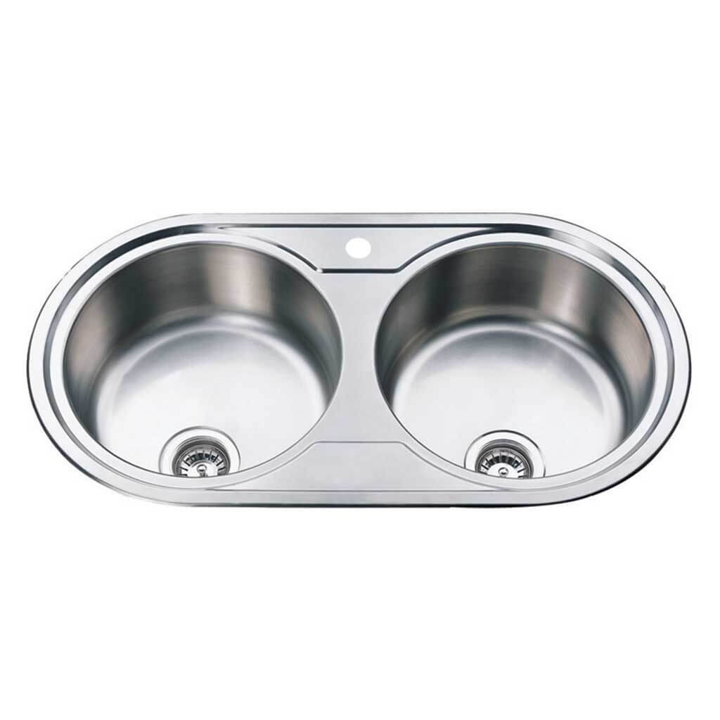 Round Sink Dbl Bowl 915x485x200