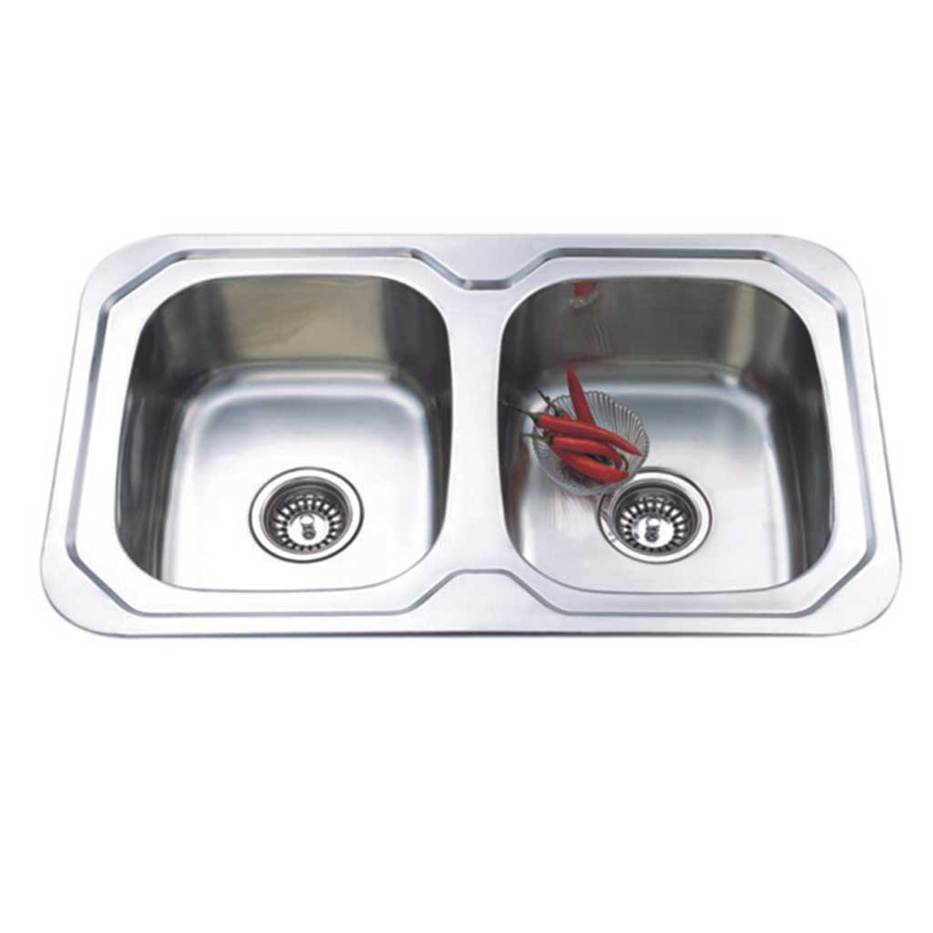 Kitchen Sink Dbl Bowl 780x480x170