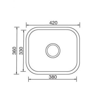 Undermount Sink 420x360x170