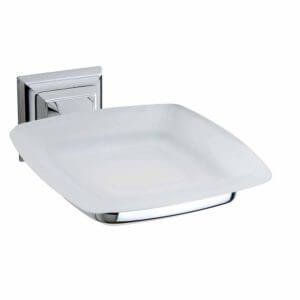 Hilton White Glass Soap Dish