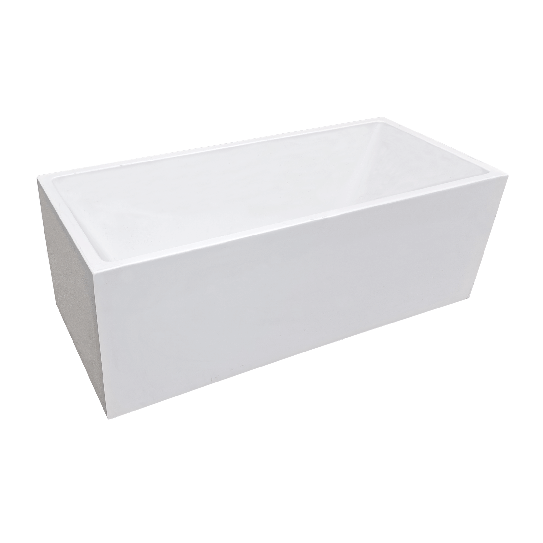 Hilton Rectangle Freestanding Bathtub 1600 Gloss White