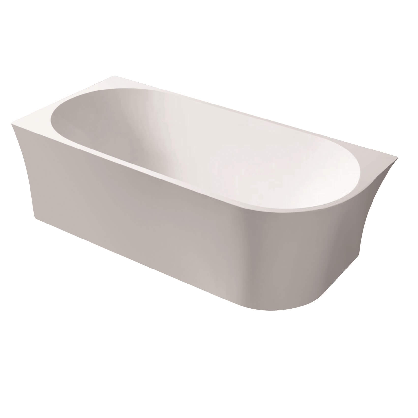 Studio Corner Bathtub 1500 Gloss White