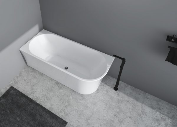 Studio Corner Bathtub 1700 Gloss White - Image 4