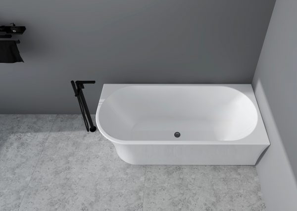 Studio Corner Bathtub 1700 Gloss White - Image 5