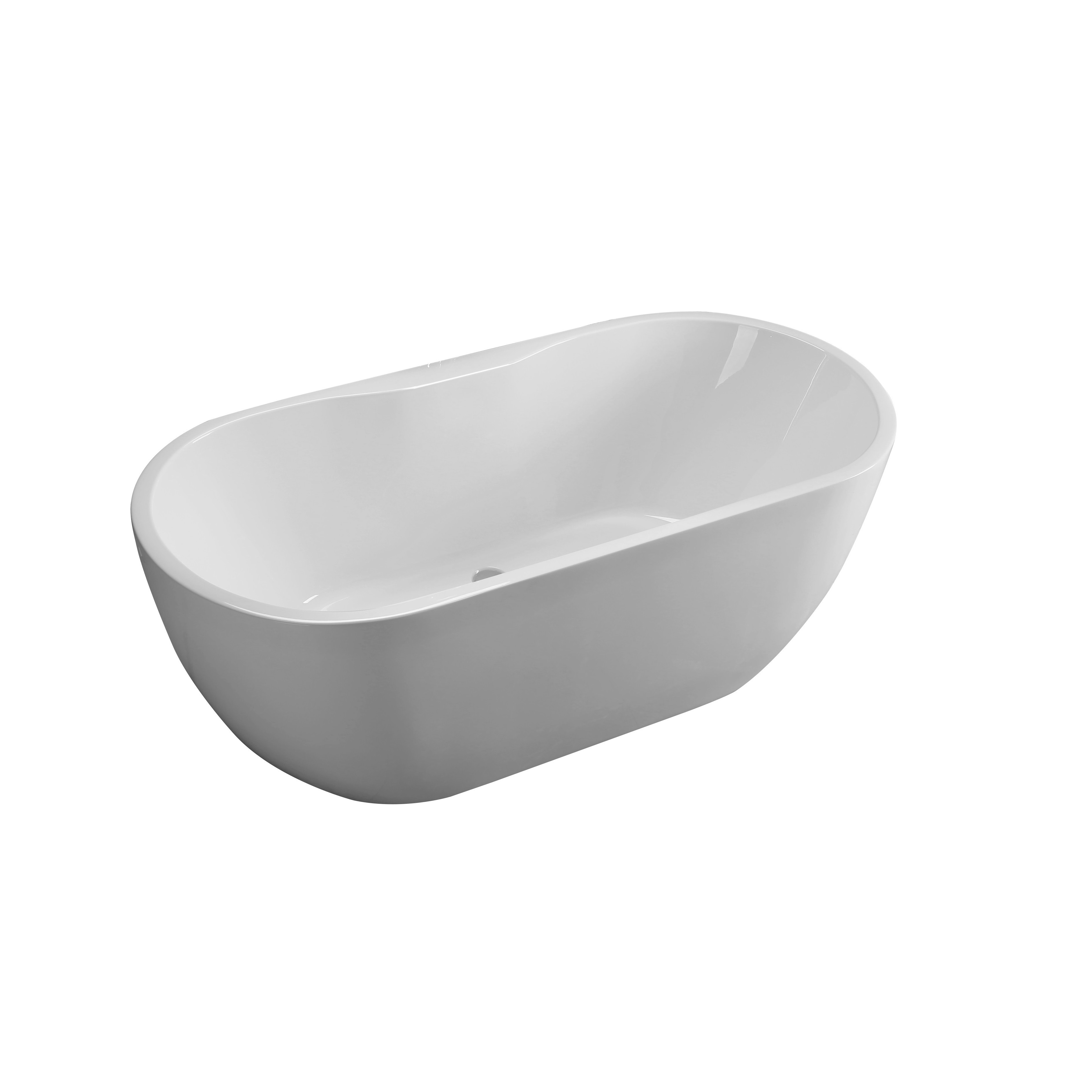Johnson II 1650 Oval Bathtub Gloss White