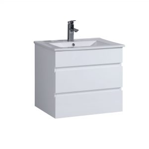 Duo Ceramic Top Vanity 600mm Wall Hung