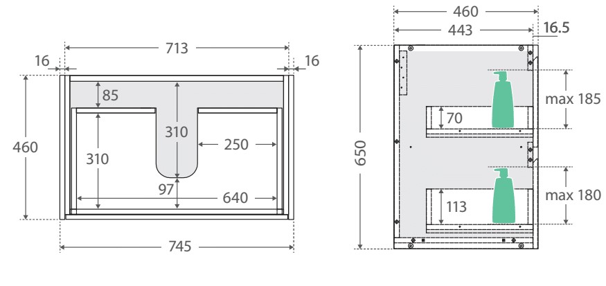 Sarah Black Undermount Amato 750 Industrial Vanity on Kick - Image 6