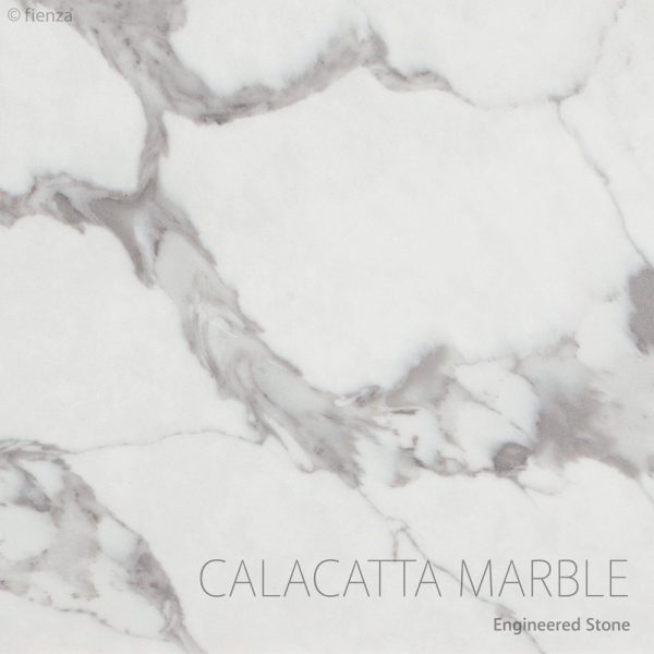 Sarah Calacatta Undermount Amato 750 Satin White Vanity on Kick - Image 2