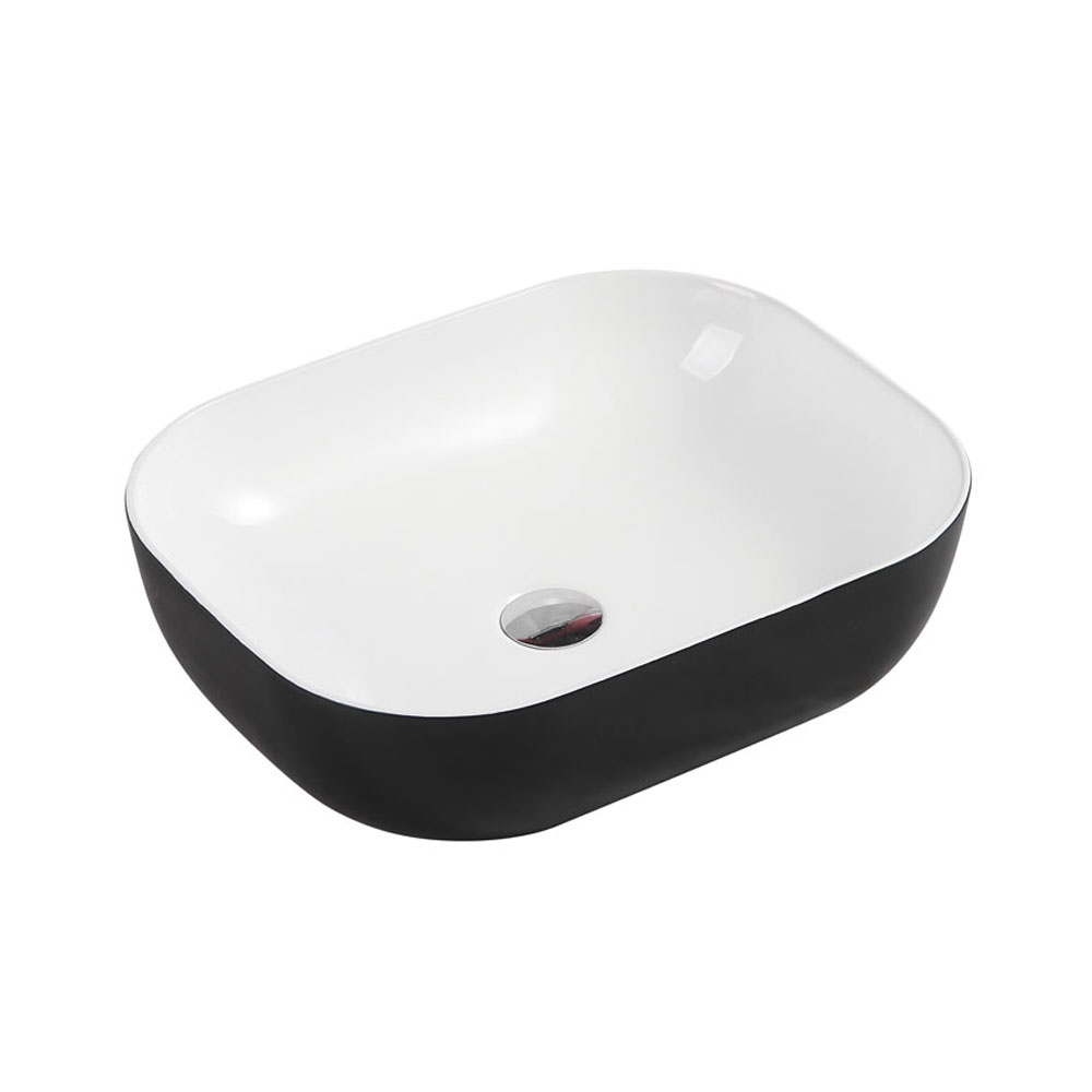 CHUR Black And White Rectangle Above Counter Basin