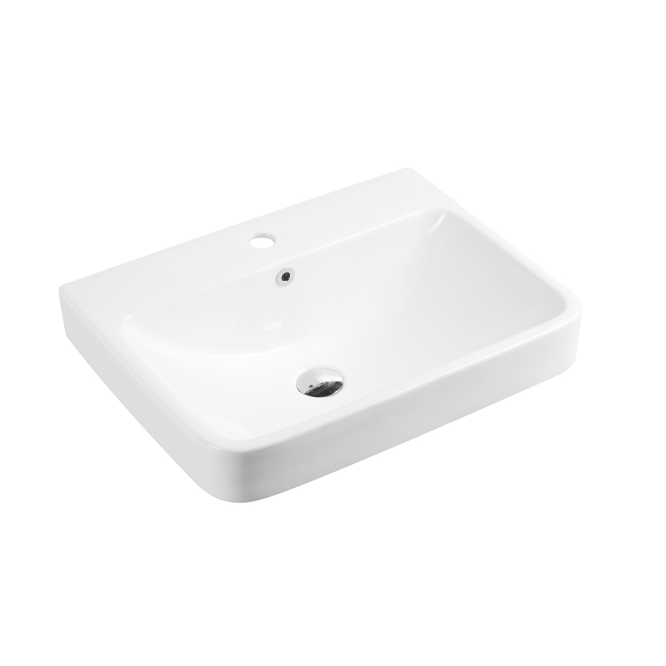 COSY Gloss White Rectangle62M Semi-Insert Basin