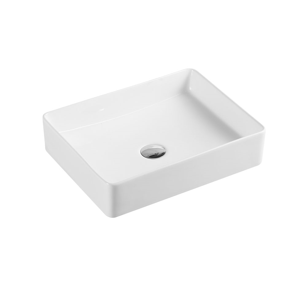 ETNA Matt White Above Counter Rectangular Basin