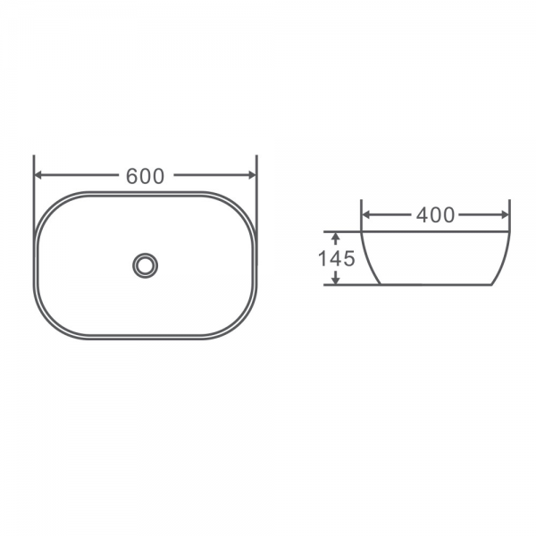 Evea60 Above Counter Oval Basin - Image 3
