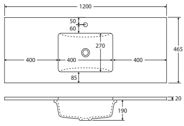 Sarah Calacatta Undermount Amato 1200 Satin White Vanity on Kick - Image 7
