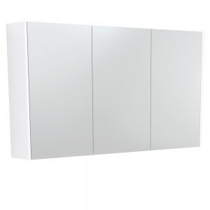 1200 Mirror Cabinet with Gloss White Side Panels