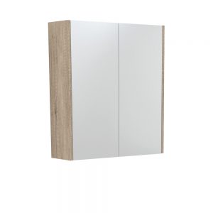 600 Mirror Cabinet with Scandi Oak Side Panels