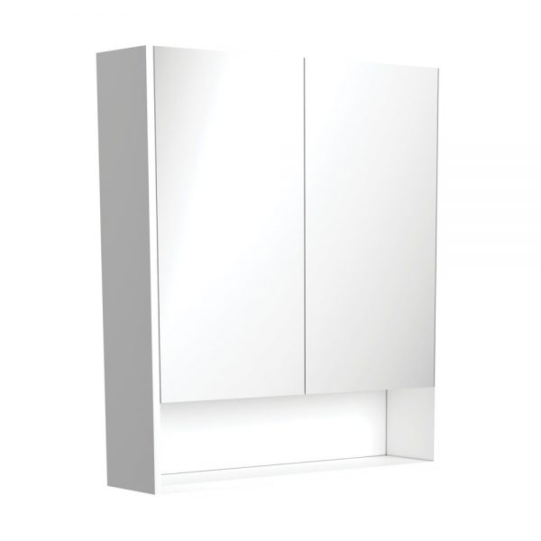 750 Mirror Cabinet with Display Shelf, Gloss White
