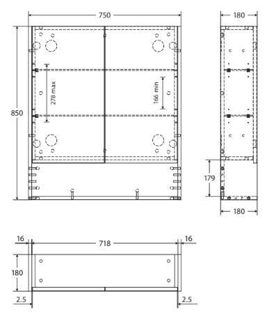 750 Mirror Cabinet with Display Shelf, Scandi Oak - Image 3