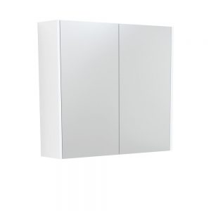 750 Mirror Cabinet with Satin White Side Panels