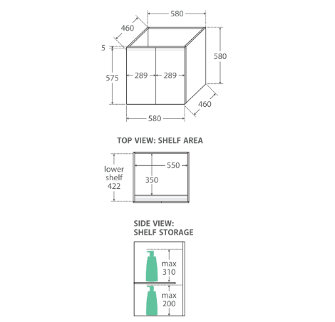 JOLI FINGERPULL Gloss White 600 Wall-Hung Vanity - Image 5