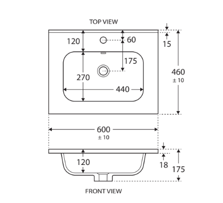 JOLI FINGERPULL Gloss White 600 Wall-Hung Vanity - Image 6