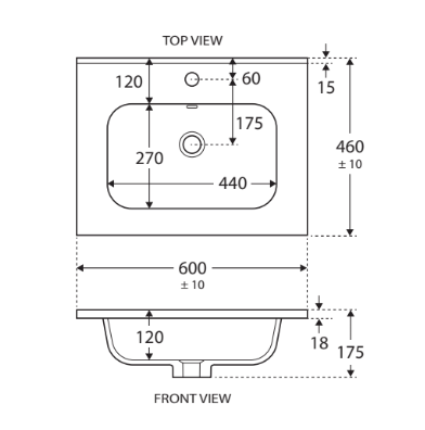 JOLI EDGE Scandi Oak 600 Vanity on Kickboard - Image 6