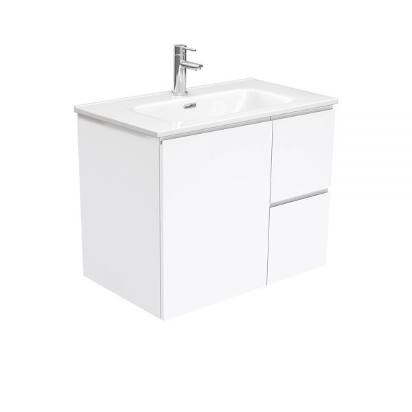 JOLI FINGERPULL Gloss White 750 Wall-Hung Vanity