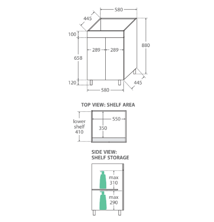 JOLI UNICAB 600 Vanity on Legs - Image 5