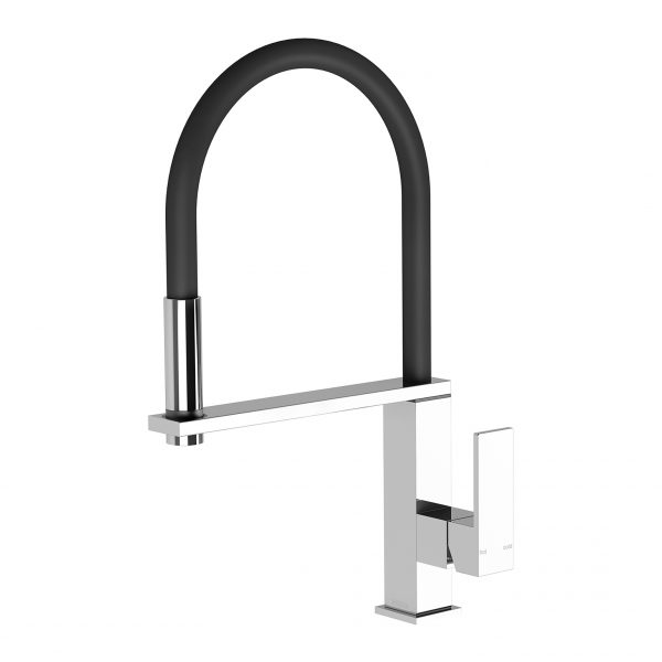 Vezz Flexible Hose Sink Mixer Square Chrome
