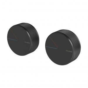 Phoenix Axia Twin Shower / Wall Mixer Matt Black