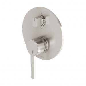 Lexi MKII Wall Shower / Bath Diverter Mixer Brushed Nickel
