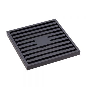 Heelguard Slim Profile Floor Waste 100x100x17mm Matt Black 88mm Outlet