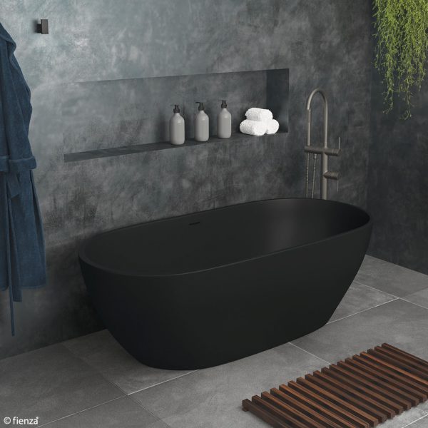 Luciana 1690 Matte Black Stone Bath - Image 3