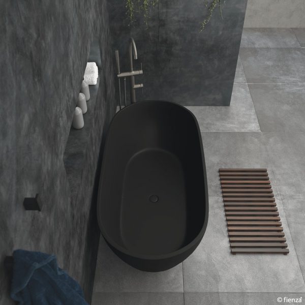 Luciana 1690 Matte Black Stone Bath - Image 5