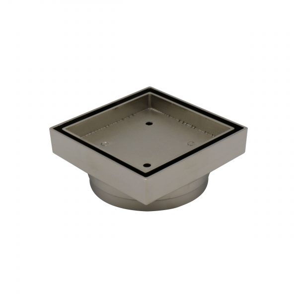 Bermuda Smart Floor Waste 115x115mm 80/100mm Outlet Brushed Nickel