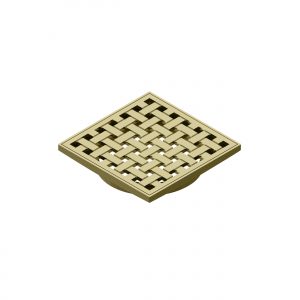 WOVEN ORGANICS FLOOR WASTE POLISHED BRASS