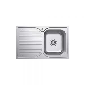 Tiva 780 Single Kitchen Sink with Drainer, Right Bowl