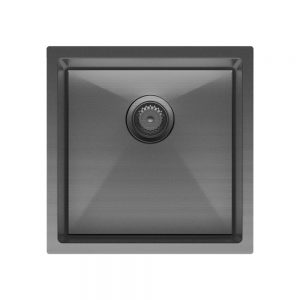 Hana 32L Single Kitchen Sink, PVD Carbon Metal