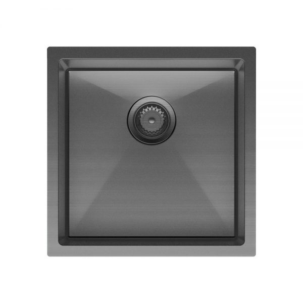 Hana 32L Single Kitchen Sink, PVD Carbon Metal