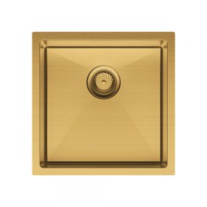Hana 32L Single Kitchen Sink, PVD Rugged Brass