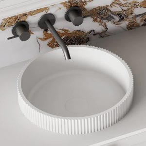 V-Groove Round Semi-Insert Basin