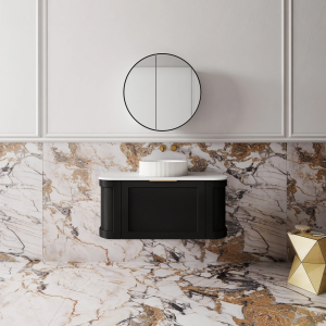 Westminster 900mm Matt Black Wall Hung Vanity