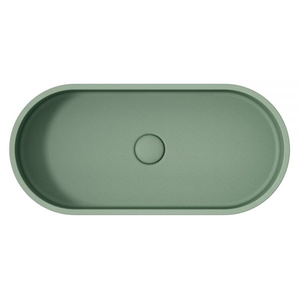 Jada Pill Concrete Above Counter Basin, Sage - Image 2