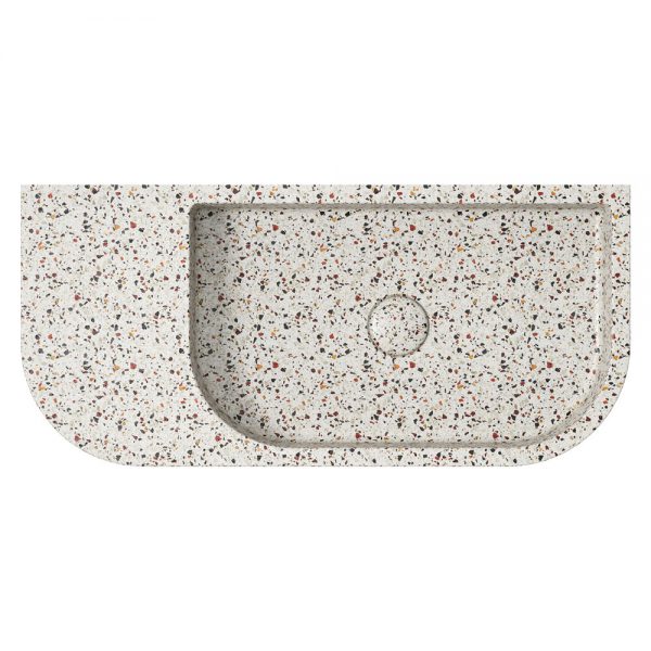 Blanca Concrete Wall Hung Basin, Terrazzo - Image 3