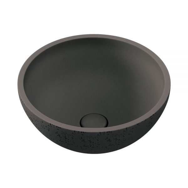 Alba Round Concrete Above Counter Basin, Warm Grey