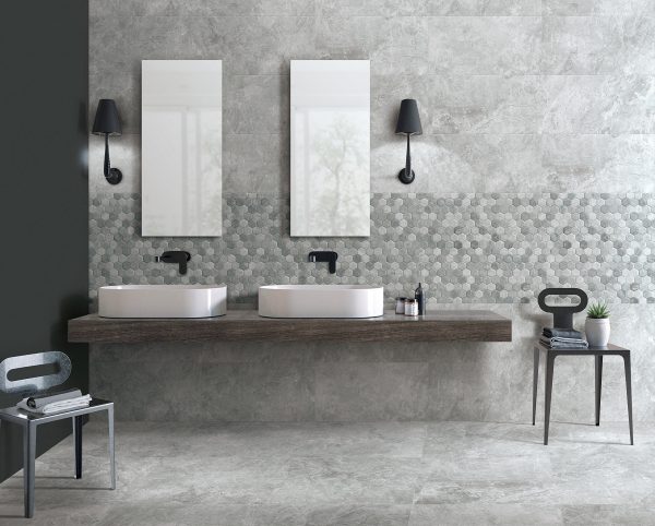 Orobico Grey Gloss 300x600 Ceramic Wall - Image 2