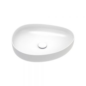 Pebble Medium Above Counter Basin Matte White