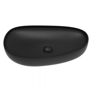 Pebble Large Above Counter Basin Matte Black