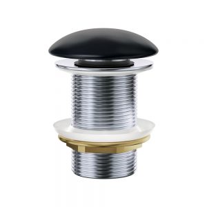Pop-Up 32mm Non-Overflow Basin Waste Matte Black Ceramic Cap
